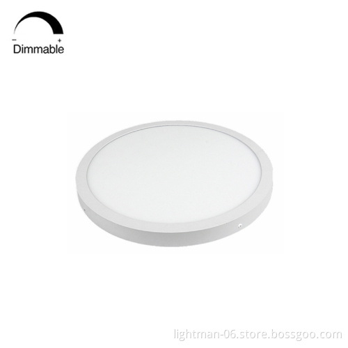 Warranty 3 Years CRI80 Dimmable Round LED Surface Panel Ceiling Downlight 6W-24W 220mm